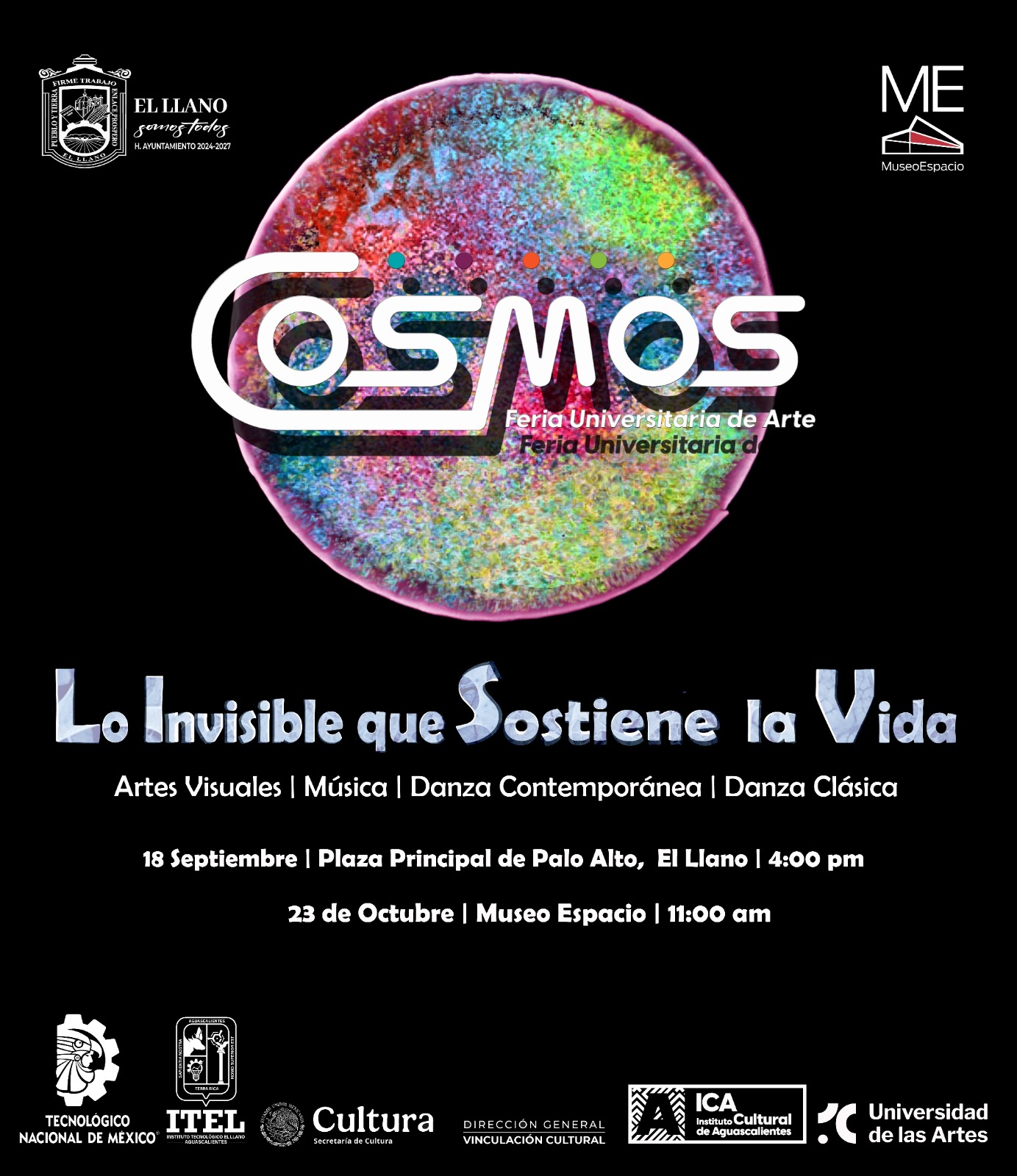 Actividad Cultural Comunitaria: Cosmos: Feria Universitaria de Arte. Lo Invisible que Sostiene la Vida